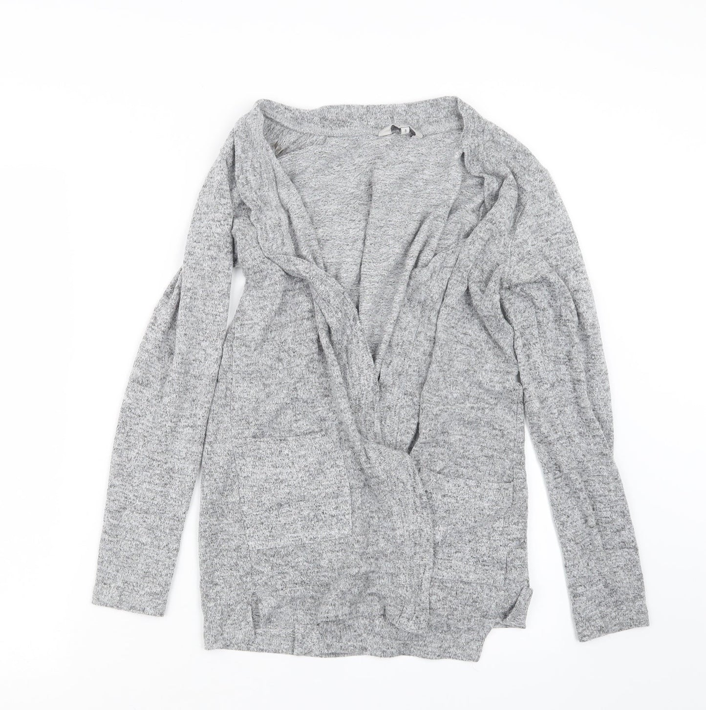 Nutmeg Womens Grey  Knit Cardigan Jumper Size 8