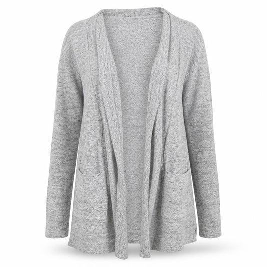 Womens UK Size 8 Nutmeg Grey Cardigan Jumper