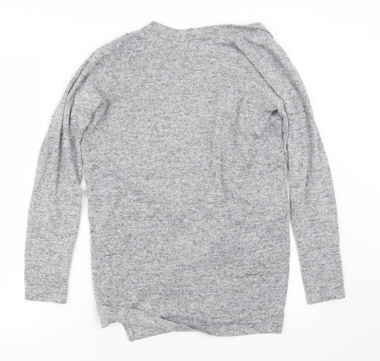 Nutmeg Womens Grey  Knit Cardigan Jumper Size 8