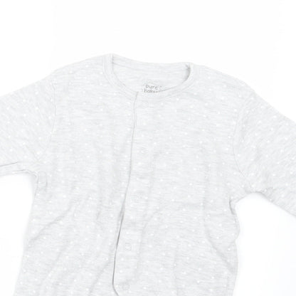 Pure Baby Boys Grey Geometric  Babydoll One Piece Size 3-6 Months