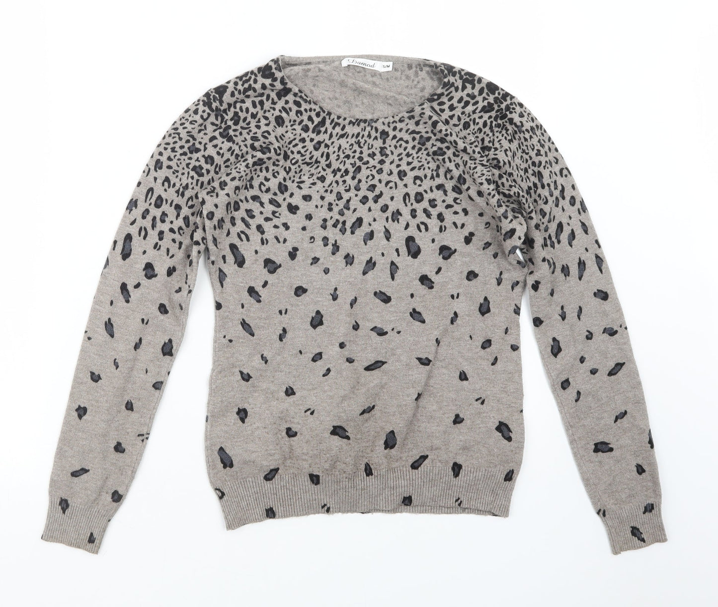 Womens UK Size S DAMOD Beige Pullover Jumper