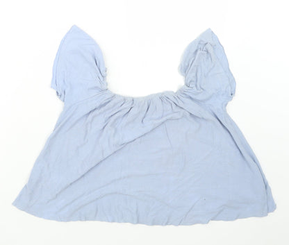 Womens UK Size 12 Atmosphere Blue Basic T-Shirt