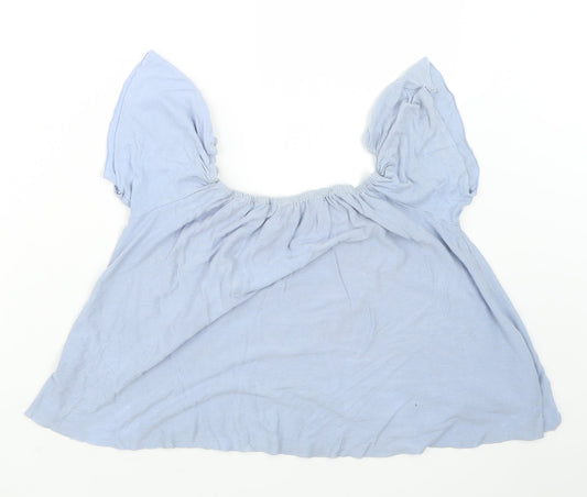 Womens UK Size 12 Atmosphere Blue Basic T-Shirt