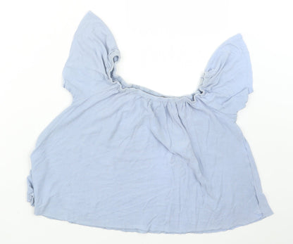 Womens UK Size 12 Atmosphere Blue Basic T-Shirt