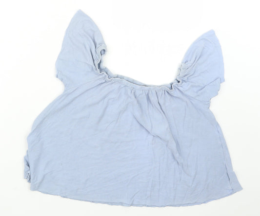 Womens UK Size 12 Atmosphere Blue Basic T-Shirt