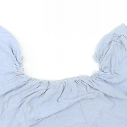 Womens UK Size 12 Atmosphere Blue Basic T-Shirt