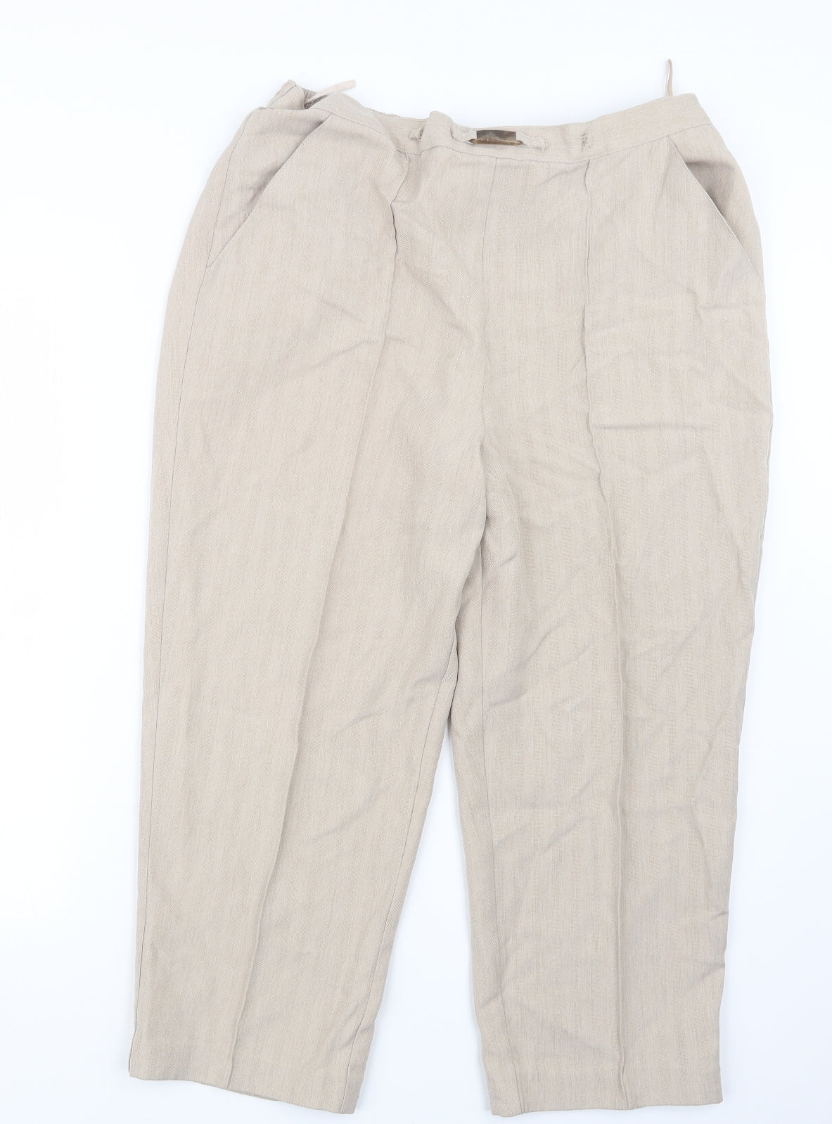 BM Womens Beige   Trousers  Size 16 L22 in