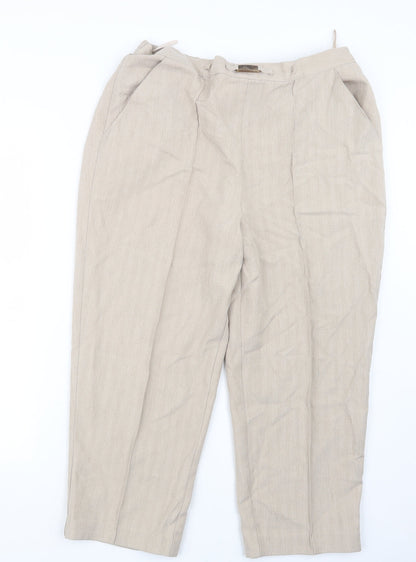 BM Womens Beige   Trousers  Size 16 L22 in
