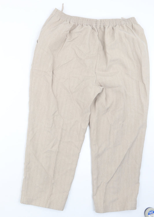 BM Womens Beige   Trousers  Size 16 L22 in