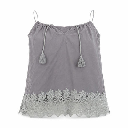 Womens UK Size M SHEILAY Grey Basic Tank