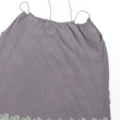 Womens UK Size M SHEILAY Grey Basic Tank