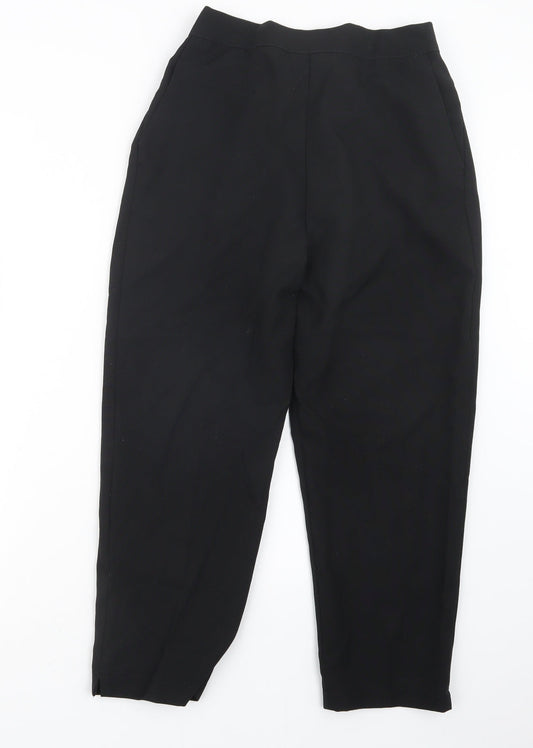 Womens UK Size 14 Preworn Regular Fit  Black Trousers
