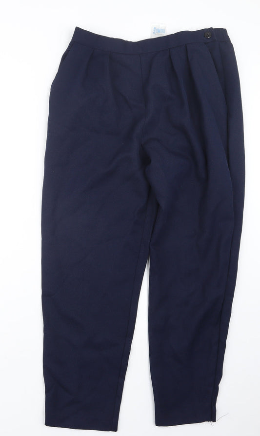 Womens UK Size 14 SLIMTRU Regular Fit  Blue Trousers