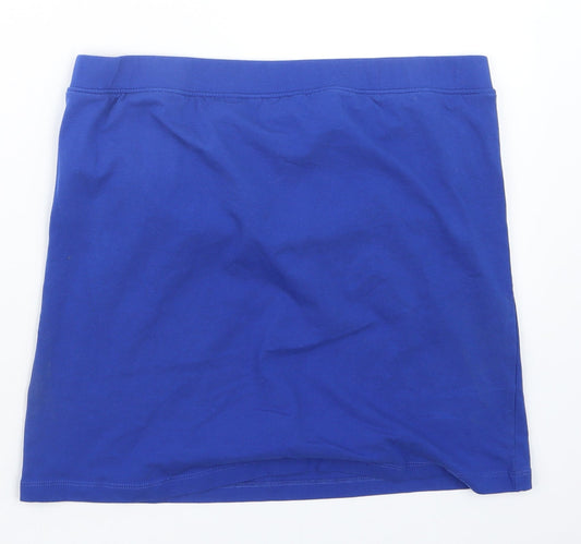 Womens UK Size 16 M&Co Blue Basic T-Shirt