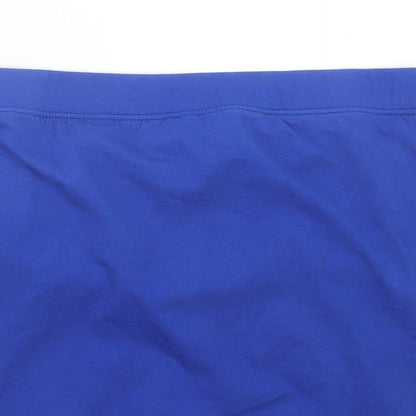Womens UK Size 16 M&Co Blue Basic T-Shirt