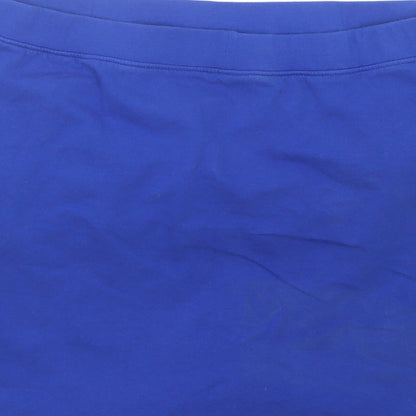 Womens UK Size 16 M&Co Blue Basic T-Shirt