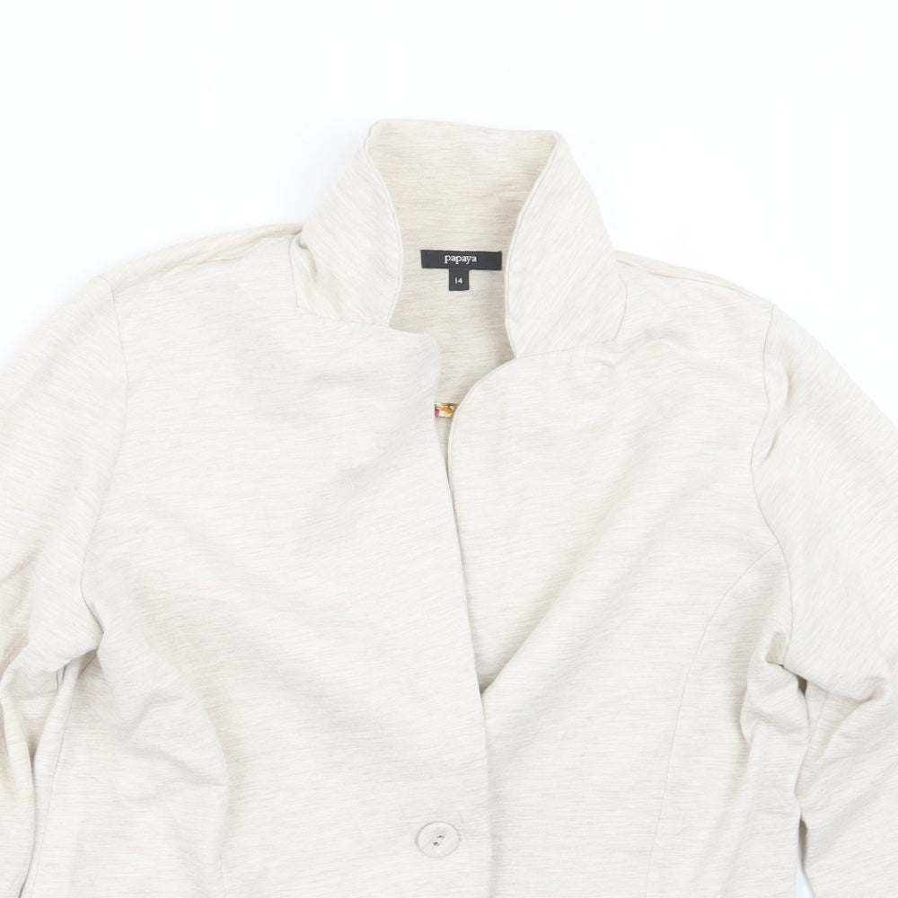 Papaya Womens Beige   Jacket  Size 14