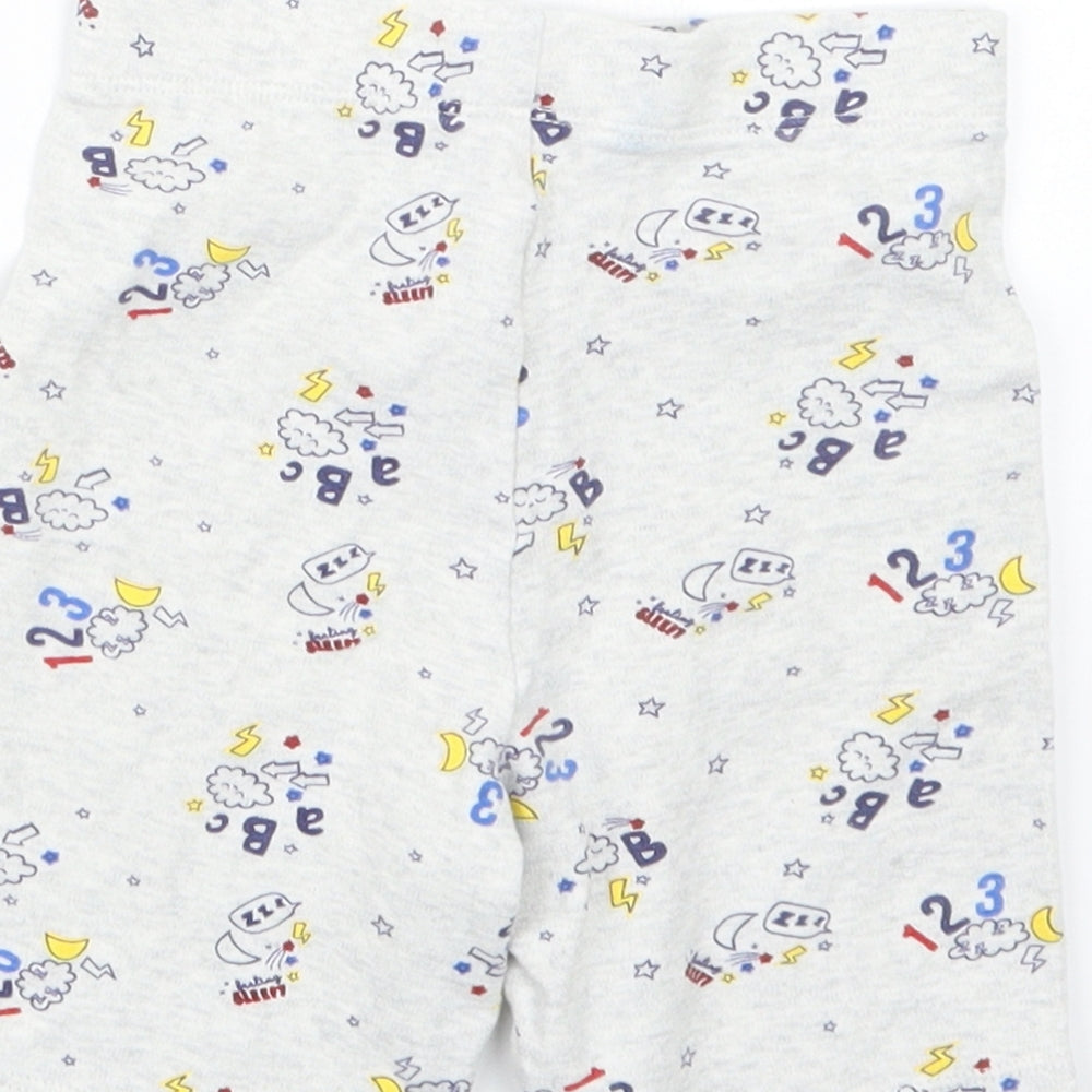 F&F Boys Grey Geometric   Pyjama Pants Size 2-3 Years