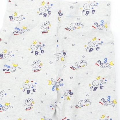 F&F Boys Grey Geometric   Pyjama Pants Size 2-3 Years