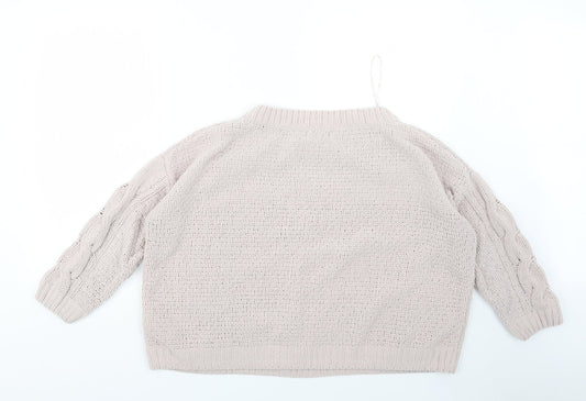 Womens UK Size S New Look Pink Pullover Jumper