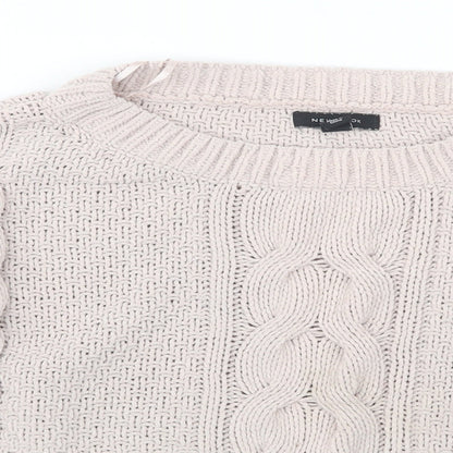 Womens UK Size S New Look Pink Pullover Jumper