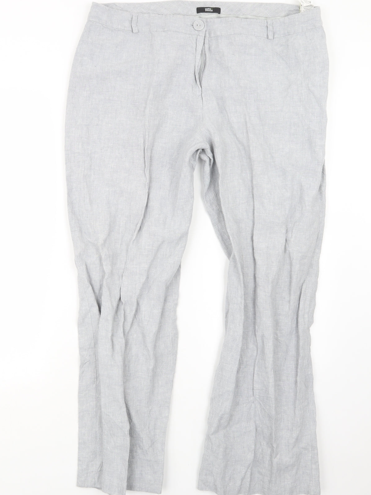 Womens UK Size 20 Marks and Spencer Regular Fit  Grey Trousers