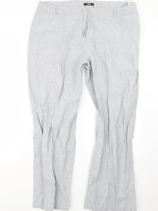 Womens UK Size 20 Marks and Spencer Regular Fit  Grey Trousers