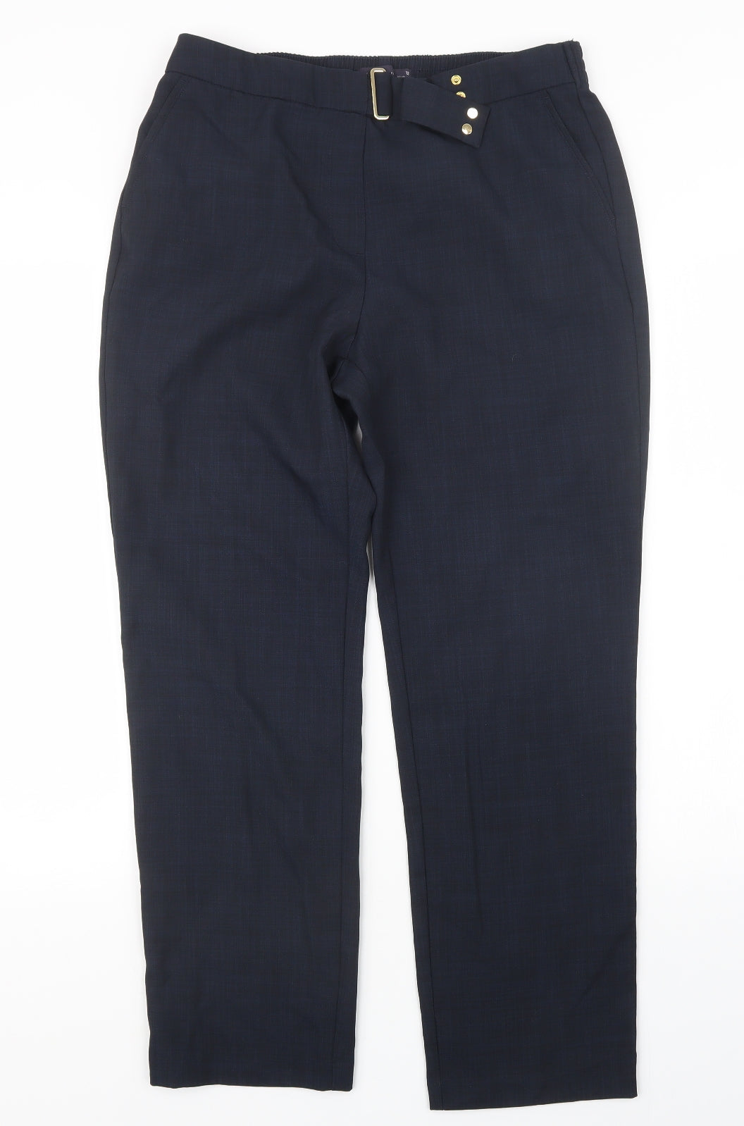 Womens UK Size 12 Marks and Spencer Regular Fit  Blue Trousers