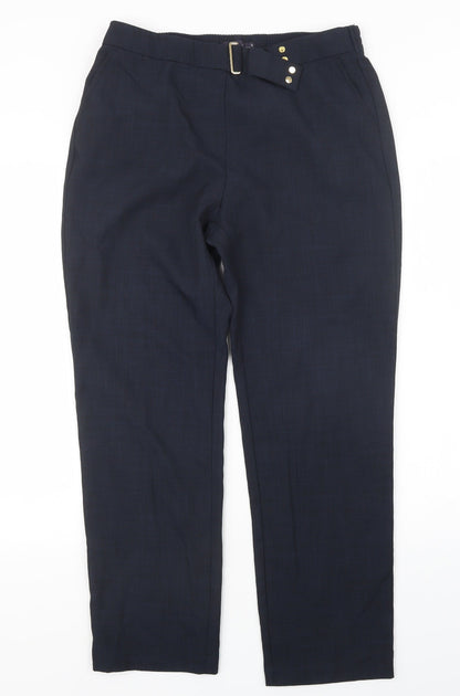 Womens UK Size 12 Marks and Spencer Regular Fit  Blue Trousers
