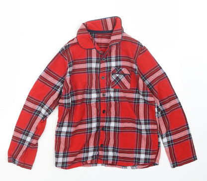 Nutmeg Girls Red Check  Top Pyjama Top Size 9-10 Years