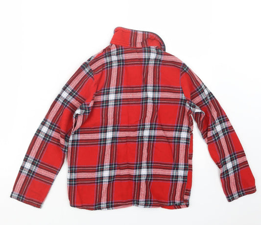 Nutmeg Girls Red Check  Top Pyjama Top Size 9-10 Years