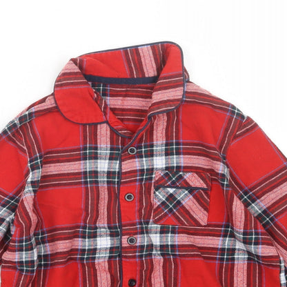 Nutmeg Girls Red Check  Top Pyjama Top Size 9-10 Years