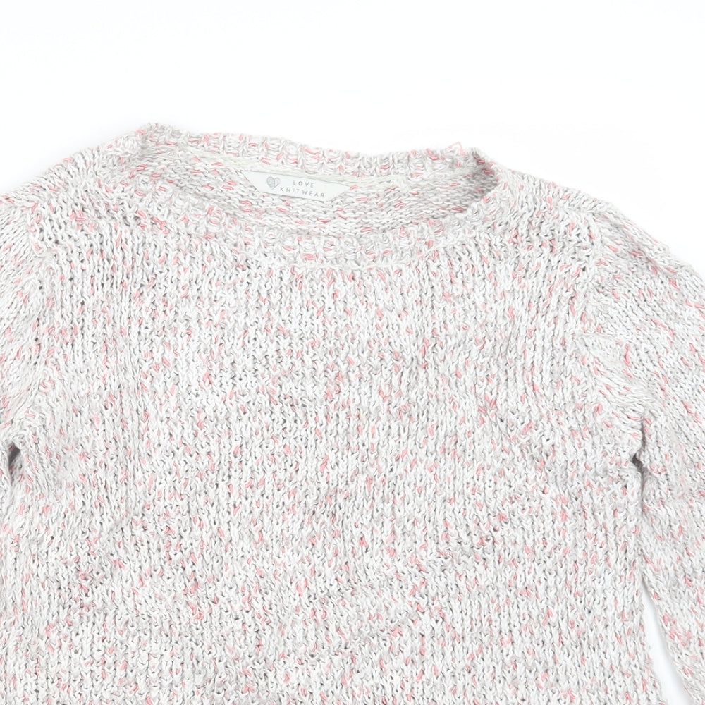 Womens UK Size 10 BHS Grey Pullover Jumper