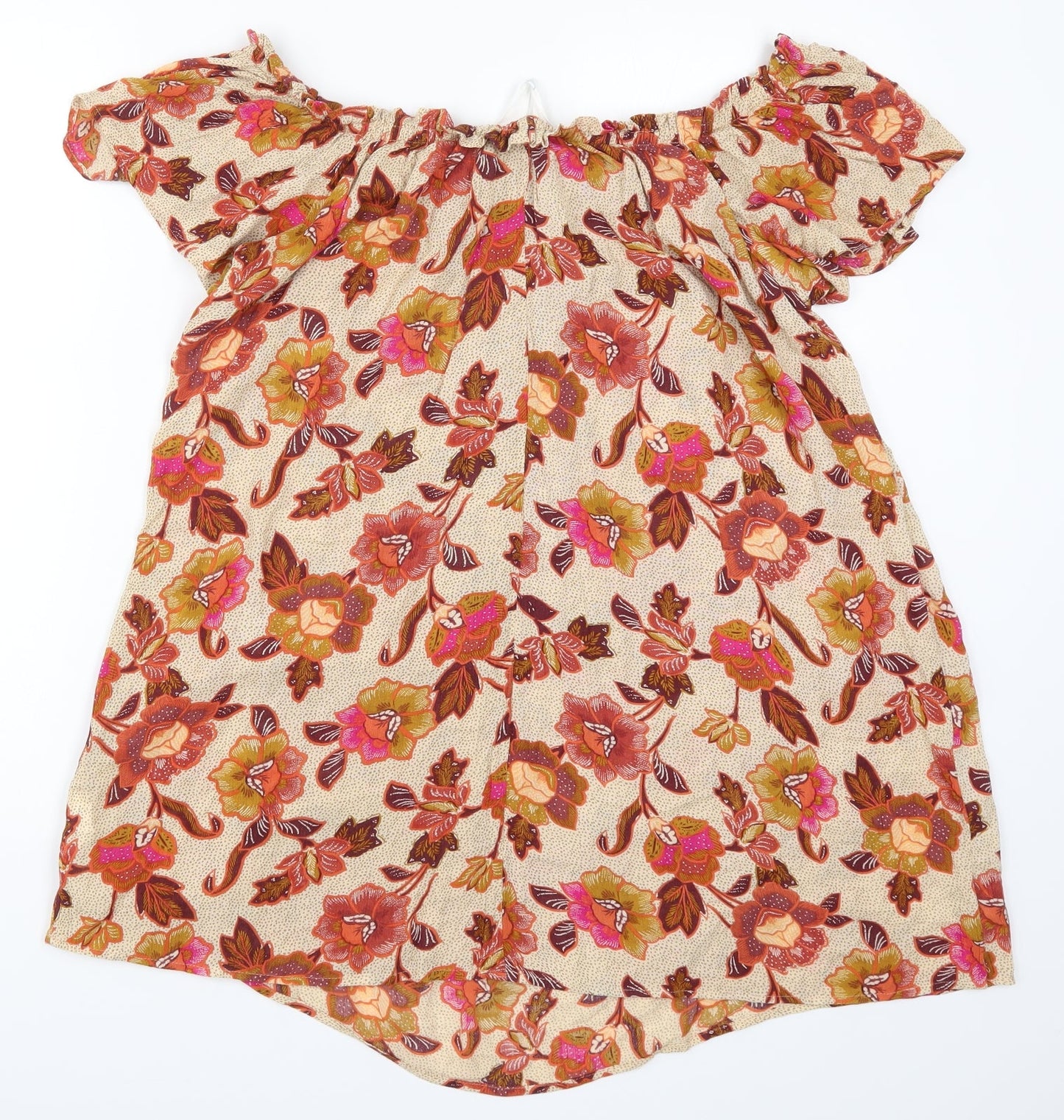 Primark Womens Beige Floral  A-Line  Size 12