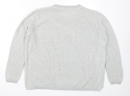 Womens UK Size 18 Isle Grey Pullover Jumper