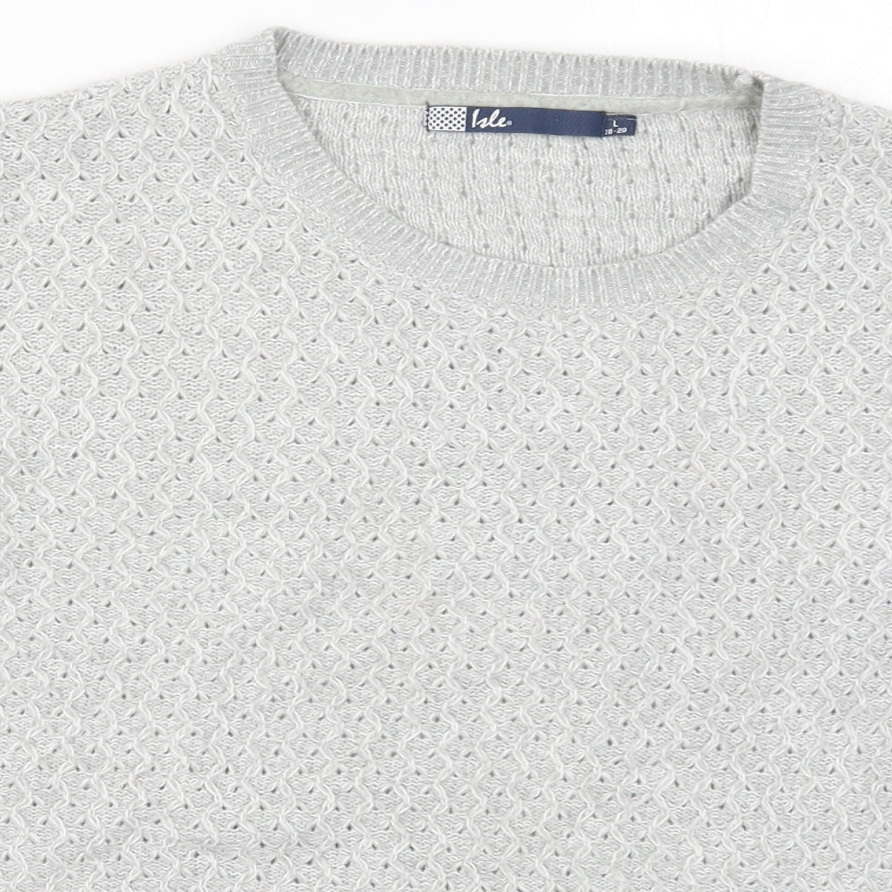 Womens UK Size 18 Isle Grey Pullover Jumper