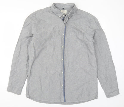 George Mens Grey    Button-Up Size L