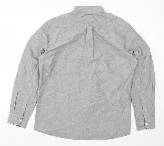 George Mens Grey    Button-Up Size L