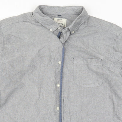 George Mens Grey    Button-Up Size L