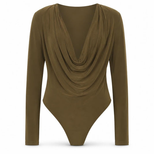 Womens UK Size 12 PRETTYLITTLETHING One-Piece Brown Bodysuit