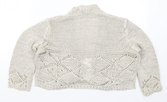 Womens UK Size M Per Una Beige Cardigan Jumper