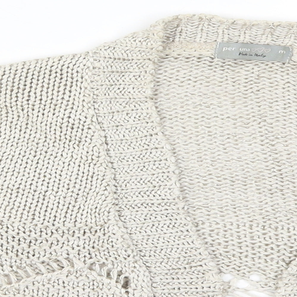 Womens UK Size M Per Una Beige Cardigan Jumper