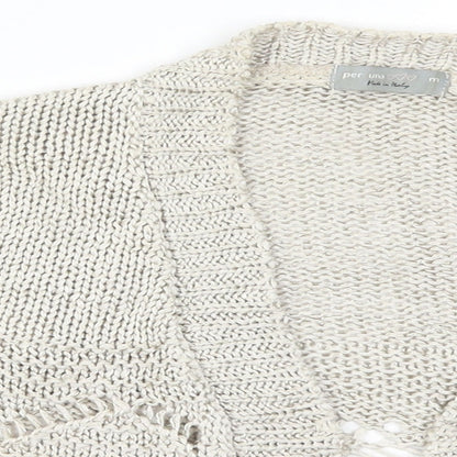 Womens UK Size M Per Una Beige Cardigan Jumper