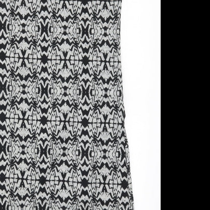 Jasmine Womens Grey Geometric  A-Line  Size 8