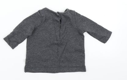 NEXT Girls Grey   Basic T-Shirt Size 0-3 Months