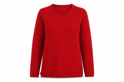 Womens UK Size M Isle Essentials Red Pullover Jumper