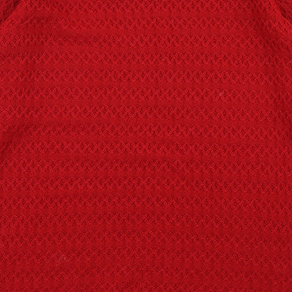 Womens UK Size M Isle Essentials Red Pullover Jumper