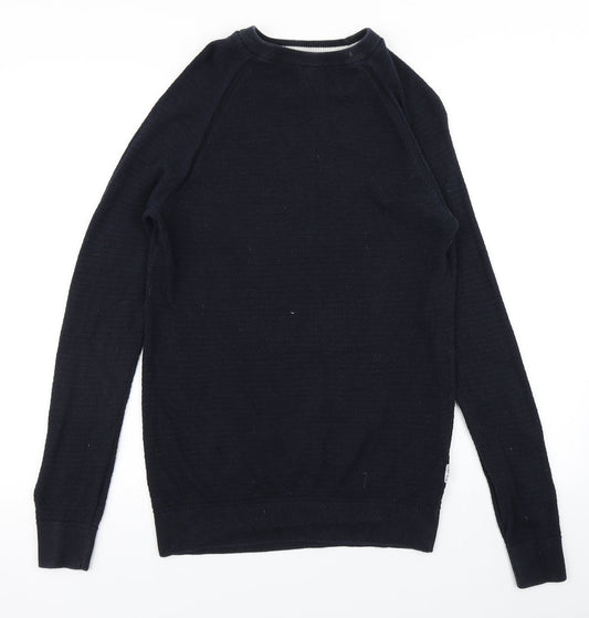 Peter Werth Mens Blue  Knit Pullover Jumper Size S