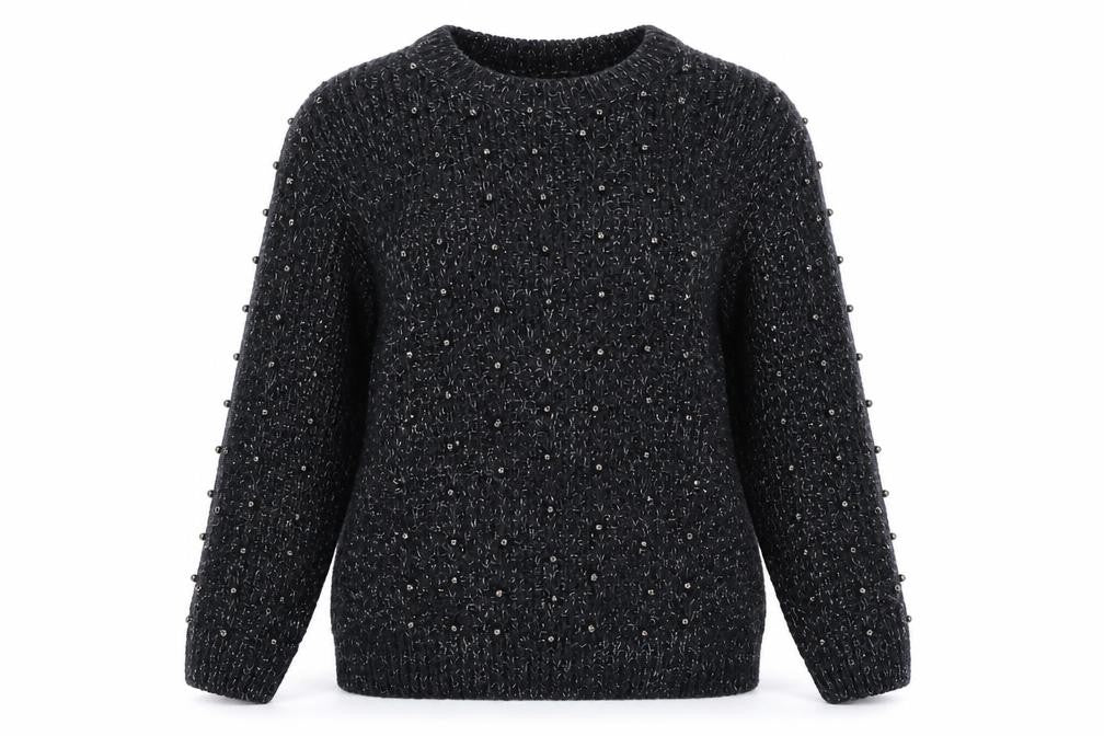 Womens UK Size S Papaya Black Pullover Jumper