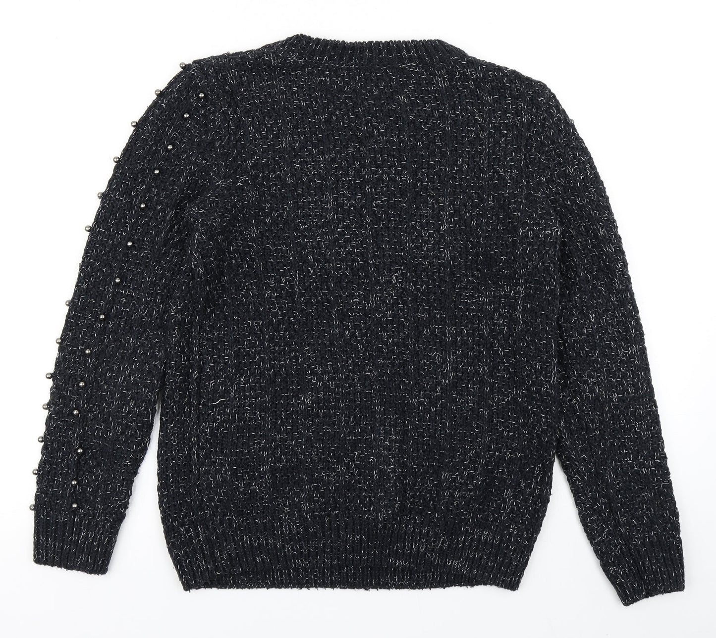 Womens UK Size S Papaya Black Pullover Jumper